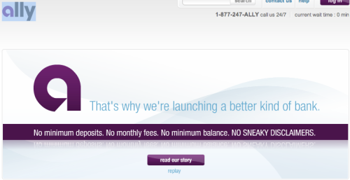 Ally Bank Homepage